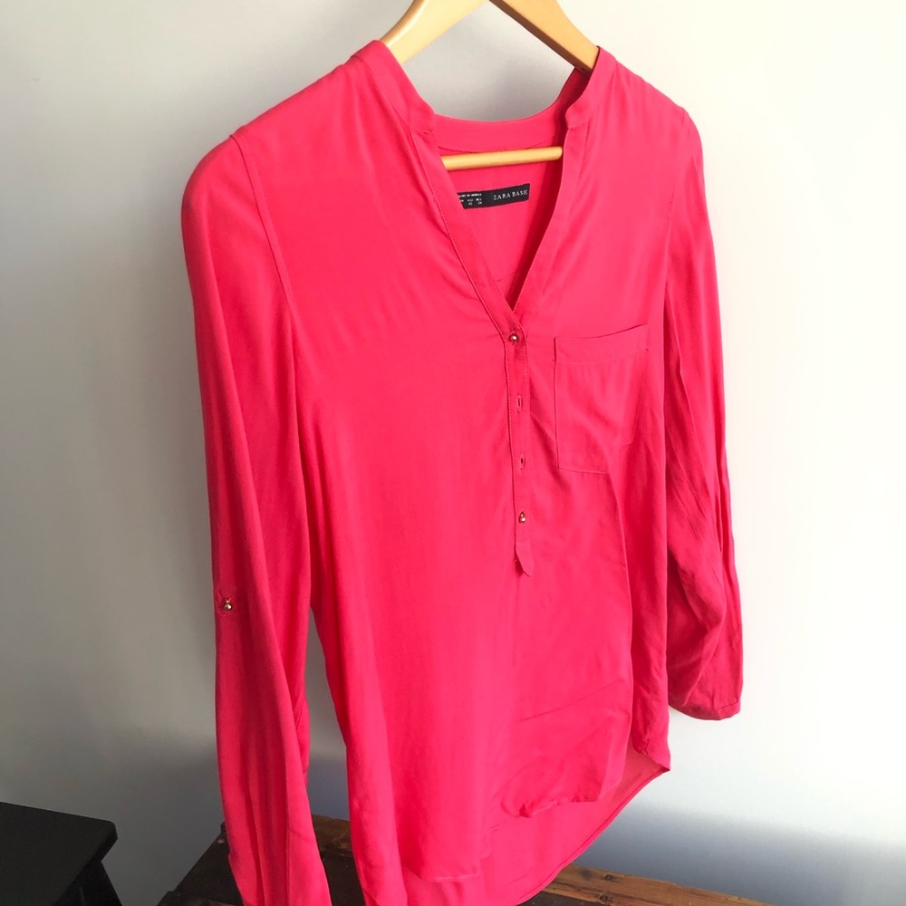 Zara Hot Pink Blouse